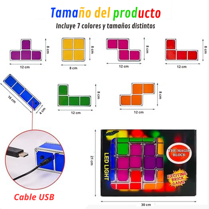 Lampara modular estilo TETRlS